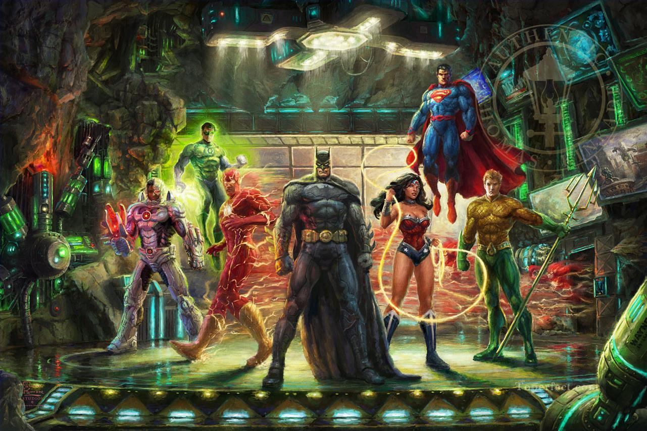 THE JUSTICE LEAGUE Hollywood Movie TK Disney Oil Paintings